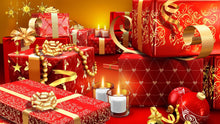 Load image into Gallery viewer, Red and Gold Themed Gift Wrapping