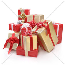 Load image into Gallery viewer, Red and Gold Themed Gift Wrapping