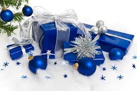 Blue and Silver Themed Gift Wrapping