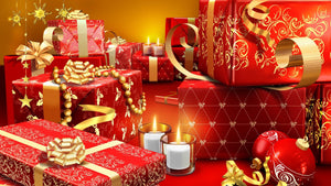 Red and Gold Themed Gift Wrapping
